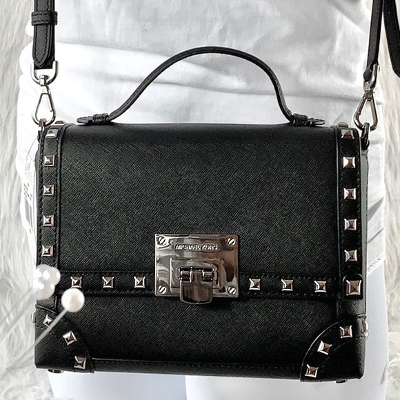 🖤New Michael Kors 🖤 Tina Studded Small Trunk Bag - Picture 8 of 8